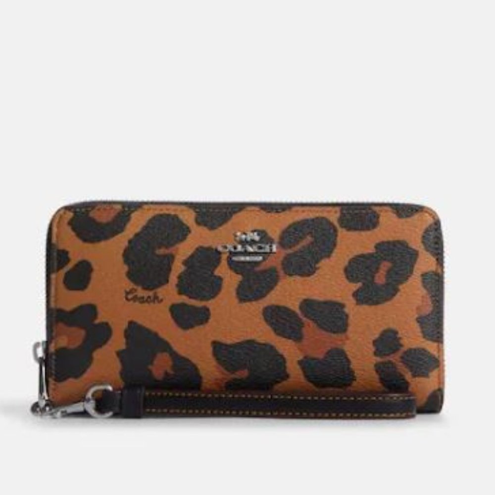 Coach long zip around wallet